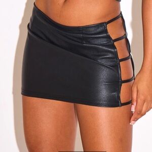 New leather mini black skirt PrettyLittleThing Black Mini Skirt